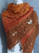 Chusta trójkątna XL MEksyk Mango HANDMADE