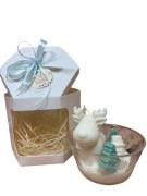 Świąteczna świeca sojowa z reniferem 