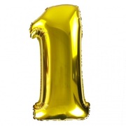 Balon foliowy HEL 100 cm Cyfra 1 gold