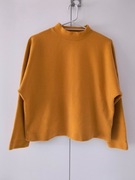 Low Vision * luźny żółty golf sweter bluza musztardowa * 36 S