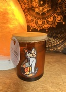 Duża świeca naturalna sojowa kocia o zapachu kocimiętki afrodyzjak handmade