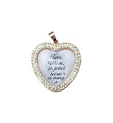 Medalion zawieszka do bukietu ślubnego ze zdjęciem tekstem marynarki ślub