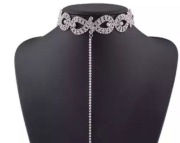 Naszyjnik choker cyrkonie nowy 