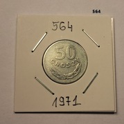 50 groszy z 1971 roku, ładna moneta  nr. 564