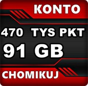 CHOMIKUJ 91 GB TRANSFER / 470 TYS PKT / BEZTERMINOWO - KONTO NA WŁASNOŚĆ