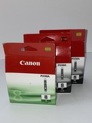 Tusze 2 x Canon CLI-8BK + 1 x Canon CLI-8G Zielony
