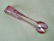 Antyk posrebrzane EPNS szczypce do kostek cukru styl art nouveau / secesja