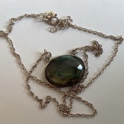 Srebrny 925 wisiorek z labradorytem