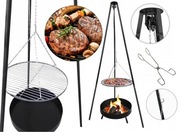 GRILL OGRODOWY WISZĄCY TRÓJNÓG PALENISKO