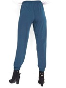 Lekkie granatowe spodnie z gumką i ściągaczami 40/42