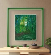 Oryginalny obraz akrylowy: "Głębia lasu" z certyfikatem i sygnaturą 