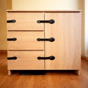 komoda szafka 80 drzwiczki  3 szuflady dąb sonoma nowoczesna do salonu 80cm