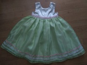 ŚWIĄTECZNA ELEGANCKA SUKIENKA SUKNIA STRÓJ NA BAL KOKARDA ROZM 98