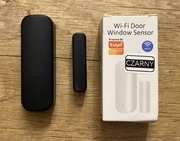 Czarny czujnik otwarcia wejścia drzwi okna Tuya WiFi