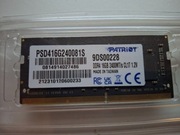 Pamięć RAM SODIMM PATRIOT, 16GB, DDR4, 2400 Mhz, PSD416G240081S