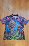 Piękna kolorowa koszulka polo w grzyby, woodstock, hippie.Rozmiar L/M. Nowa