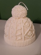 Świeczka świąteczna zapachowa duża dekoracyjna czapka