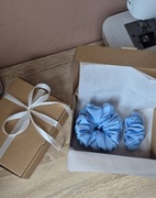 Ręcznie szyty zestaw: Gumka Scrunchie + Spinka | Handmade