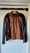 Triumph heritage leather jacket brown black