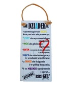 Drewniana tabliczka z napisem Mój Dziadek to… – prezent na Dzień Dziadka