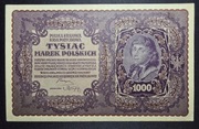 Banknot Polska IIRP 1000 Marek Polskich 1919 r. II Serja V Stan I/II+ AU+