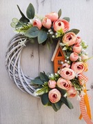 Wiosenny  wianek na drzwi  