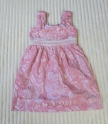 Sukienka wizytowa różowa pastelowe kwiatki rozmiar 110 