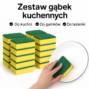 Zestaw 10 gąbek kuchennych – trwałe, nie rysują, super chłonne