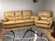 komplet wypoczynkowy  Kler skóra