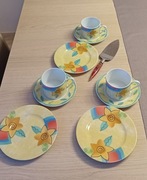 Filiżanka ze spodkiem + talerzyk deserowy porcelana Lubiana - kpl + gratis