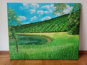 Obraz akrylowy "Nad stawem"