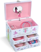 Szkatułka na biżuterię z 4 szufladkami – szkatułka dla dziewczynki
