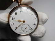 Duży zegarek Kieszonkowy, precyzyjny ! koperta  ze srebra - Ag. 