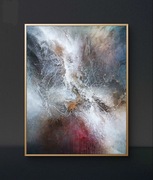 Pejzaż, abstrakcja, olej, 80x100cm, Monika Seroka