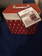 Smukee Kuferek na kosmetyki duży bordowy 23,5x17x25cm