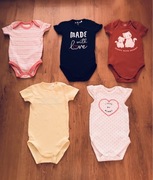 Body, krótki rękaw, 5 sztuk, rozm.92