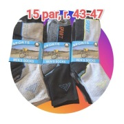 15 par skarpety męskie bawełna rozmiar 43-47, Men Socks Sports Komfortowe