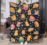 Nowy duży koc Kapibara mięciutki 150x200