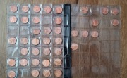 zestaw 1centówek amerykańskich ułożone latami - 40 sztuk