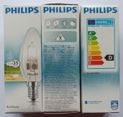 Halogen Philips EcoClassic B35 28W E14 230V CL 1 CT/15 SRP zestaw 3 sztuki