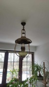 Wisząca lampa, mosiądz plus szkło