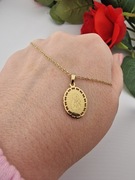 PIĘKNY NASZYJNIK MEDALIK BLUEBERRY 