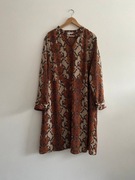 Brązowa sukienka w wężowy wzór tunika plus size 50 52 5xl 6xl