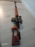 Replika ASG karabinu snajperskiego SWD AEG - Drewno A&K