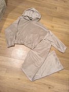 Welurowy komplet dresowy willow latte