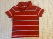 Lacoste polo koszulka modna 140 10l pomarańczowa paski