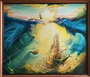 Wyjątkowy obraz olejny Sen oceanu 120 na 100 cm niepowtarzalna inwestycja