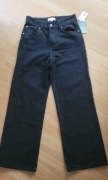 Damskie spodnie jeans czarne H&M - 40 nowe z metka, proste nogawki
