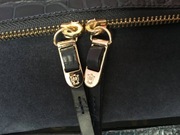 Torebka Massimo Dutti  granatowa skóra/zamsz NOWA unikat!