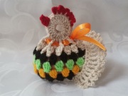 Ażurowa kurka szydełkowa - koszulka na jajko DUŻE 